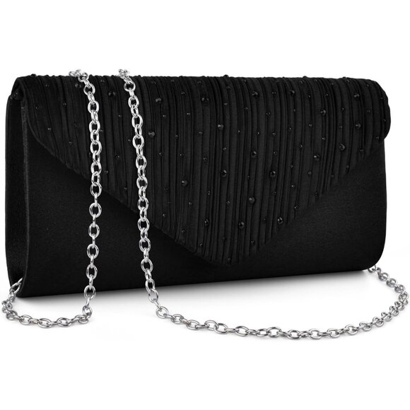 Evening Clutch for Women  Formal Wedding Crossbody Handbag Shoulder Envelope - Picture 1 of 7